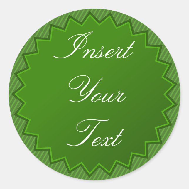 Grönt - etikett (Framsida)