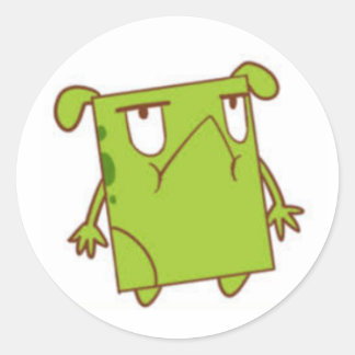 GRÖNT-etikett för VIPKID Runt Klistermärke