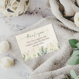 Grönt Eucalyptus Baby Shower Tack för dina kort