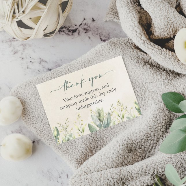 Grönt Eucalyptus Baby Shower Tack för dina kort (Skapare uppladdad)