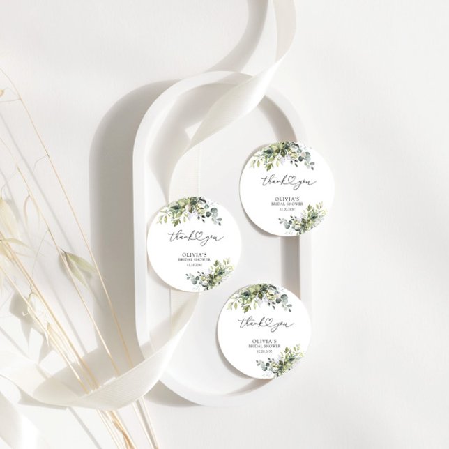 Grönt Eucalyptus Blommigt Möhippa Gift Märkre Gåvor Etiketter (Skapare uppladdad)