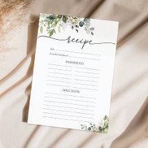 Grönt Eucalyptus Blommigt Rececipe Page