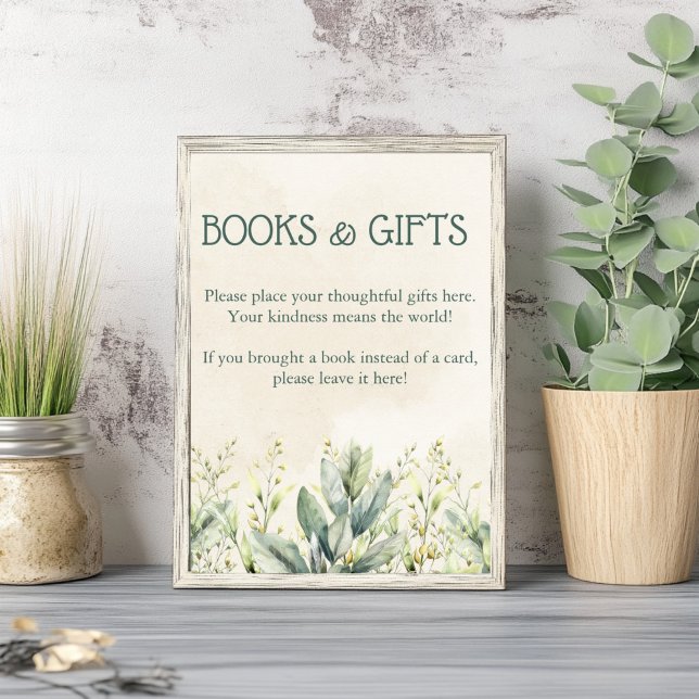 Grönt Eucalyptus Bokar och gåvor till babyskor Poster (Skapare uppladdad)