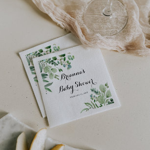 Grönt Eucalyptus Botaniska babyskor för flytande l Pappersservett