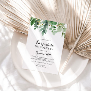 Grönt Eucalyptus Botaniska spanska Möhippan Inbjudningar