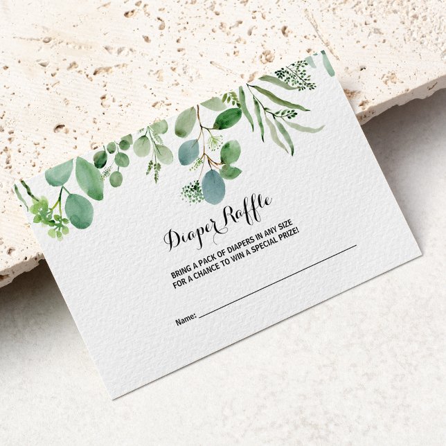 Grönt Eucalyptus Botaniskt blad av lök Raffle Tilläggskort (Skapare uppladdad)