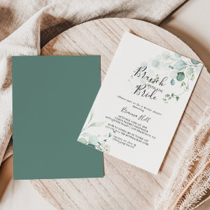Grönt Eucalyptus Brunch med Bride Shower Inbjudningar