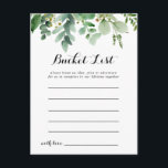 Grönt Eucalyptus Foliage Bucket List-kort Vykort<br><div class="desc">Dessa grönt eucalyptus foliage bucket list-kort är perfekten för ett tropiskt bröllopsmottagning eller möhippa. Utformningen har handmålade konstnärliga vackra eukalyptus grönt löv,  som är sammansatt i vackra buketter för att försköna evenemanget. Bucket List-skylten säljs separat.</div>