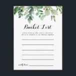 Grönt Eucalyptus Foliage Bucket List-kort Vykort<br><div class="desc">Dessa grönt eucalyptus foliage bucket list-kort är perfekten för ett tropiskt bröllopsmottagning eller möhippa. Utformningen har handmålade konstnärliga vackra eukalyptus grönt löv,  som är sammansatt i vackra buketter för att försköna evenemanget. Bucket List-skylten säljs separat.</div>