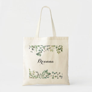 Grönt Eucalyptus Foliage Delight Bridesmaid Tygkasse