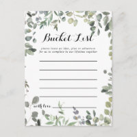 Grönt Eucalyptus Foliage Delight Bucket List Cards