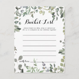 Grönt Eucalyptus Foliage Delight Bucket List Cards Vykort