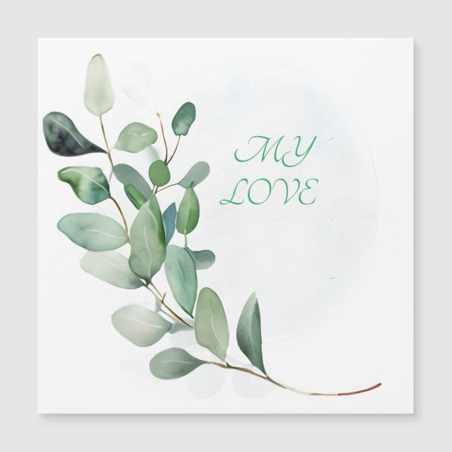 Grönt Eucalyptus Löv (Framsida)