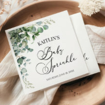 Grönt Eucalyptus Löv Botanical Baby Sprinkle