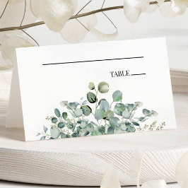 Grönt Eucalyptus Löv Botanical Garden Wedding Placeringskort