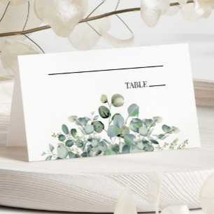 Grönt Eucalyptus Löv Botanical Garden Wedding Placeringskort