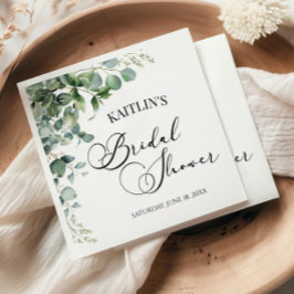 Grönt Eucalyptus Löv botanisk Möhippa Pappersservett