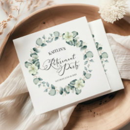 Grönt Eucalyptus Löv botaniska Pension Party Pappersservett