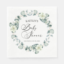 Grönt Eucalyptus Löv botaniskt babyskor