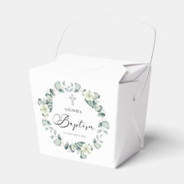 Grönt Eucalyptus Löv botaniskt baptism Presentaskar