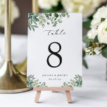 Grönt Eucalyptus Löv Bröllop Bordsnummer Card<br><div class="desc">Grönt Eucalyptus Löv Bröllop Bordsnummer Card. (1) Anpassa mallen en efter en (t.ex. från nummer 1 till xx) och lägg till varje nummerkort separat i kundvagnen. (2) Om du vill göra ytterligare anpassningar klickar du på länken "anpassa ytterligare" och användor verktyg som är utformat för att ändra mallen. (3) Kontakta...</div>