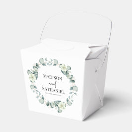 Grönt Eucalyptus Lövs Greenery Botanical Bröllop Presentaskar