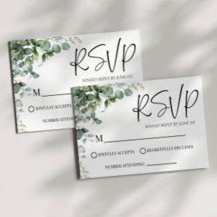 Grönt Eucalyptus Plant Bröllop OSA Card Kort