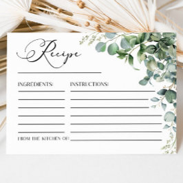 Grönt Eucalyptus Plant Möhippa Recipe Cards