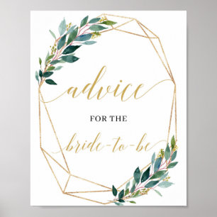 Grönt Eucalyptus råd till briden att vara med och Poster