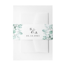 Grönt Eucalyptus Wedding Belly Band