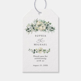 Grönt Eukalyptus Bröllop Presentetikett