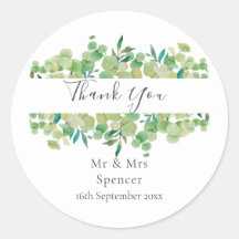 Grönt eukalyptusbröllopspresent