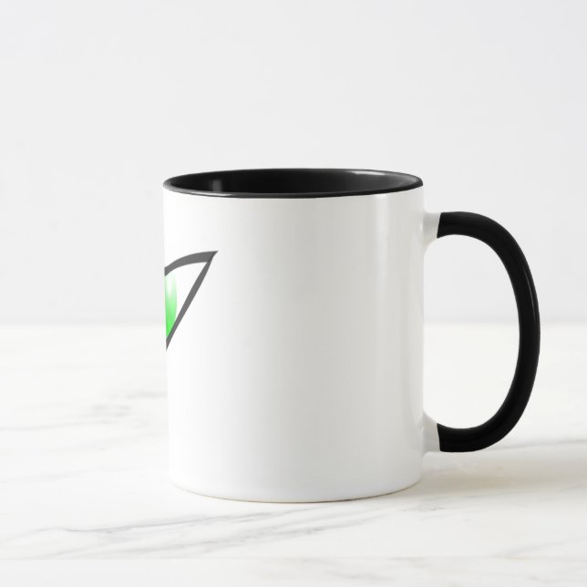 Grönt Evil Öga Ceramic Mugg (Höger)