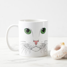Grönt Eyed Cat Coffee Mugg
