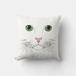 Grönt Eyed Cat Dekorativ kudde