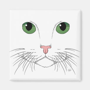 Grönt Eyed Cat Magnet