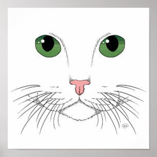 Grönt Eyed Cat Poster