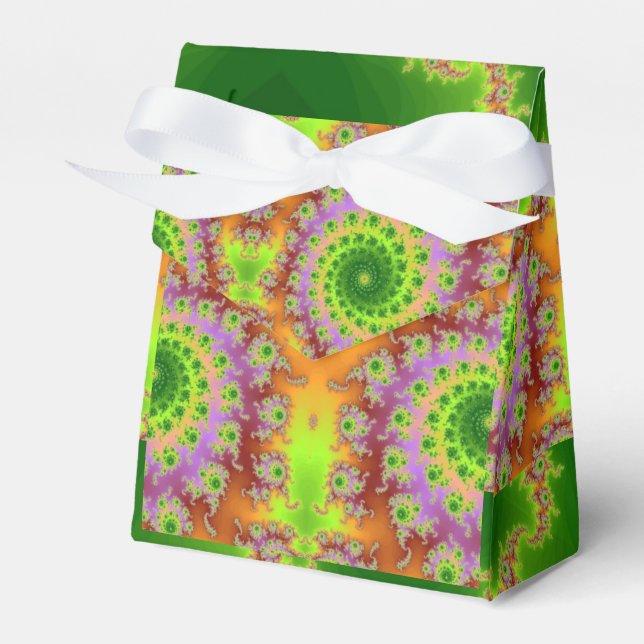 Grönt Eyed Fractal Favoritbox Presentaskar (Framsidan Sidan)