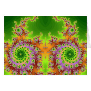 Grönt Eyed Fractal Hälsningskort