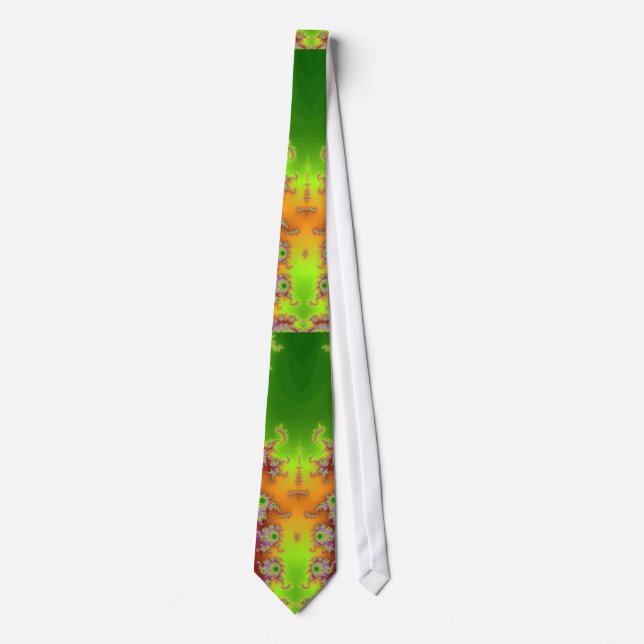 Grönt Eyed Fractal Tie Slips (Framsida)
