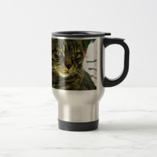 Grönt Eyed Tabby Ansikte Resemugg