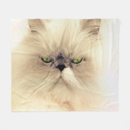 Grönt Eyed White Persian Cat Fleecefilt