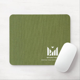 Grönt Fabric Struktur Elegant Monogram Logotyp Anp Musmatta