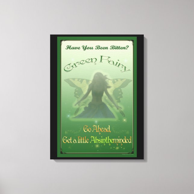 Grönt Fairy Absinthe Canvas Wrapped Print (Framsida)