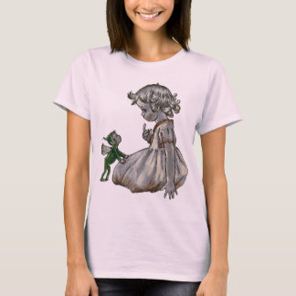 Grönt Fairy & girl dam tshirt T Shirt