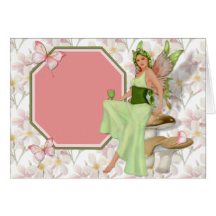 Grönt Fairy Hälsningskort