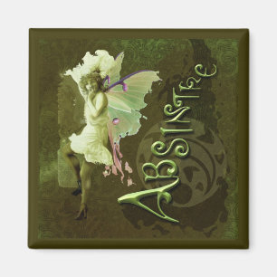 Grönt Fairy Splashy Collage III Magnet