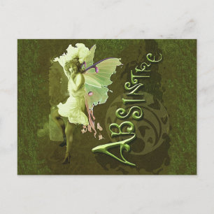 Grönt Fairy Splashy Collage III Vykort