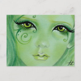 Grönt Fairy Swirls vykort