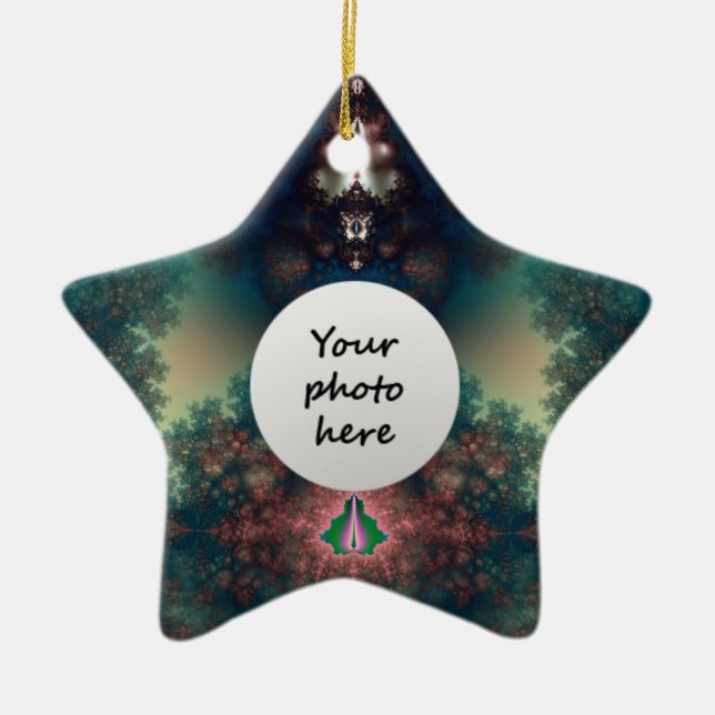 Grönt Fairy Tale Julgransprydnad Keramik (Framsidan)